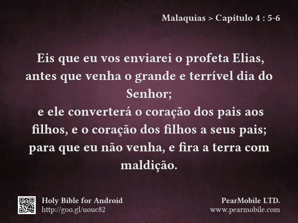 Malaquias, Capítulo 4:5-6